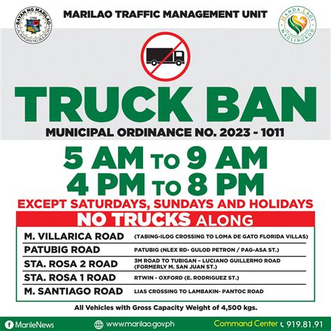 truck ban in lipa batangas